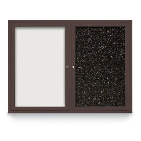 United Visual Products Corkboard, Cork/Black, 36" x 36" UV403-BLACK-CORK